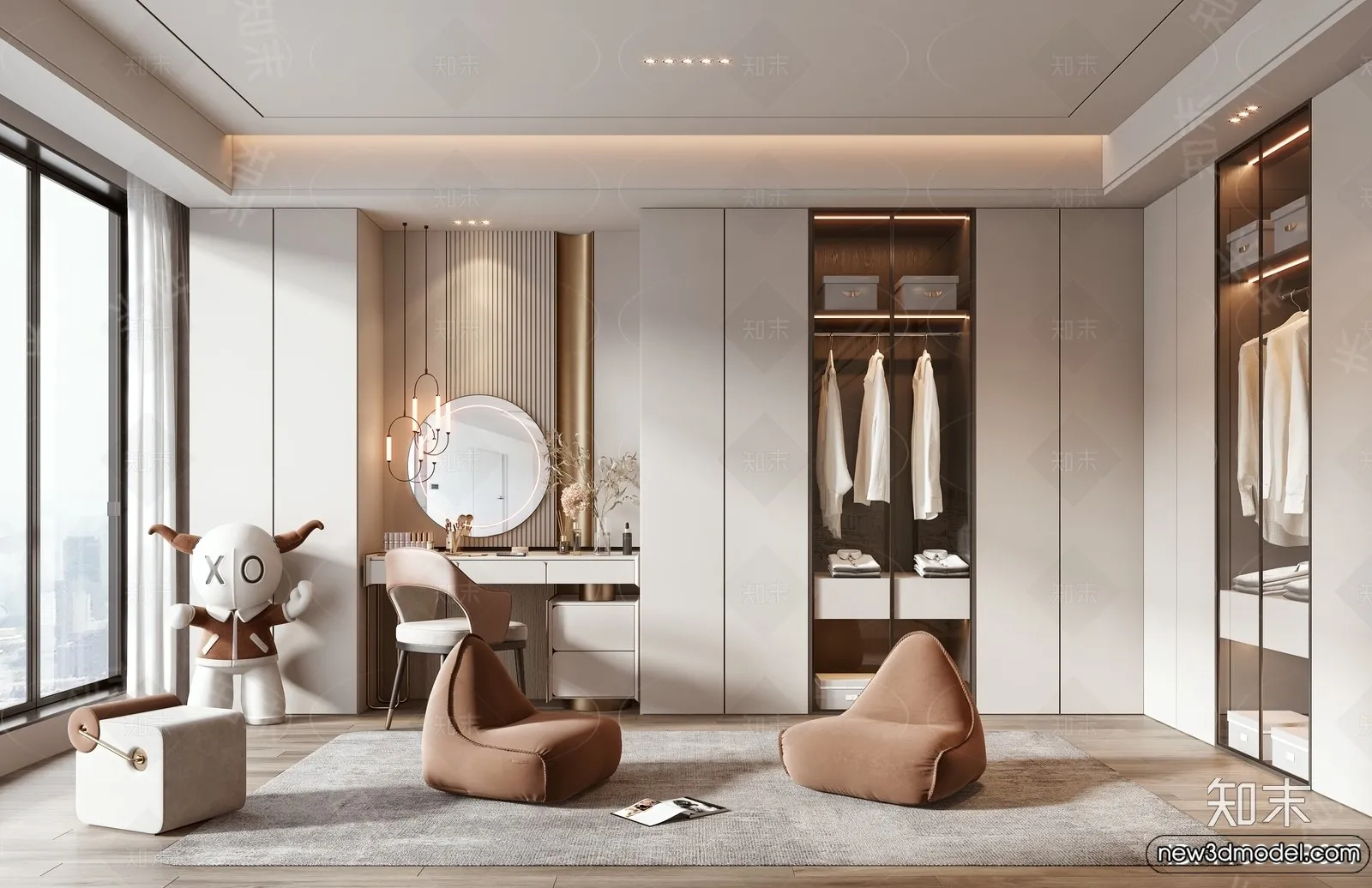 Dressing Room - 3D Models - 3D Interior Scenes - 154