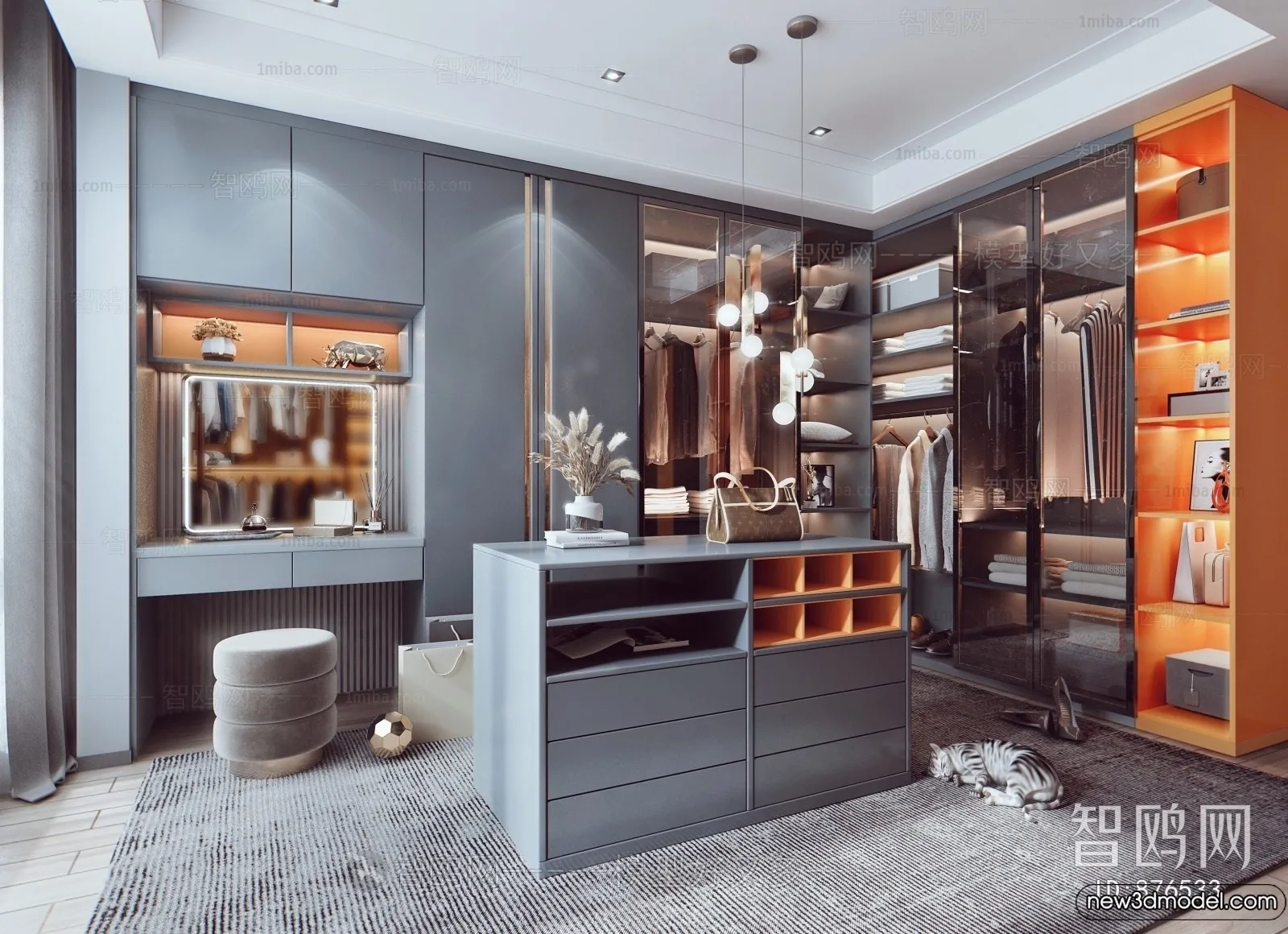 Dressing Room - 3D Models - 3D Interior Scenes - 156