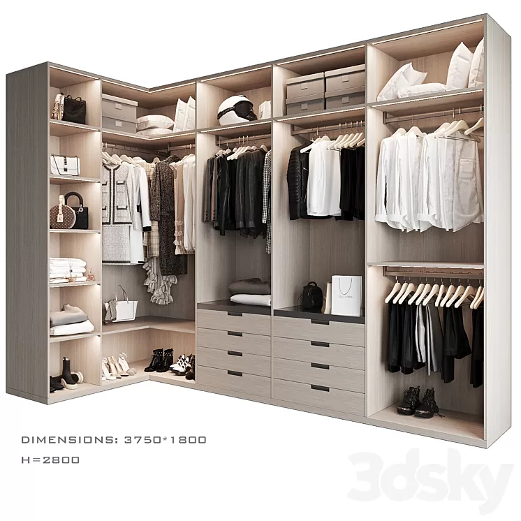 Dressing room 8 3D Model Free
