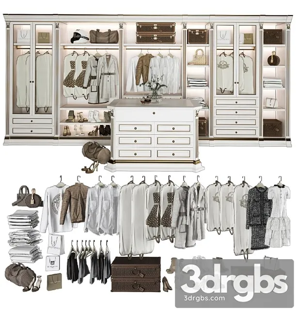 Dressing Room Benedetti Luxury 2 3D Model Free