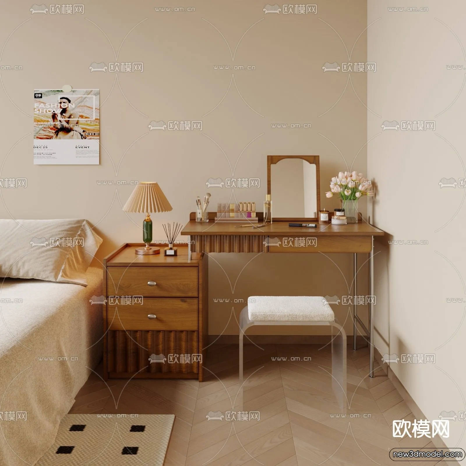 Dressing Table - 3D Models - 3D Furniture Models for Interior - 011