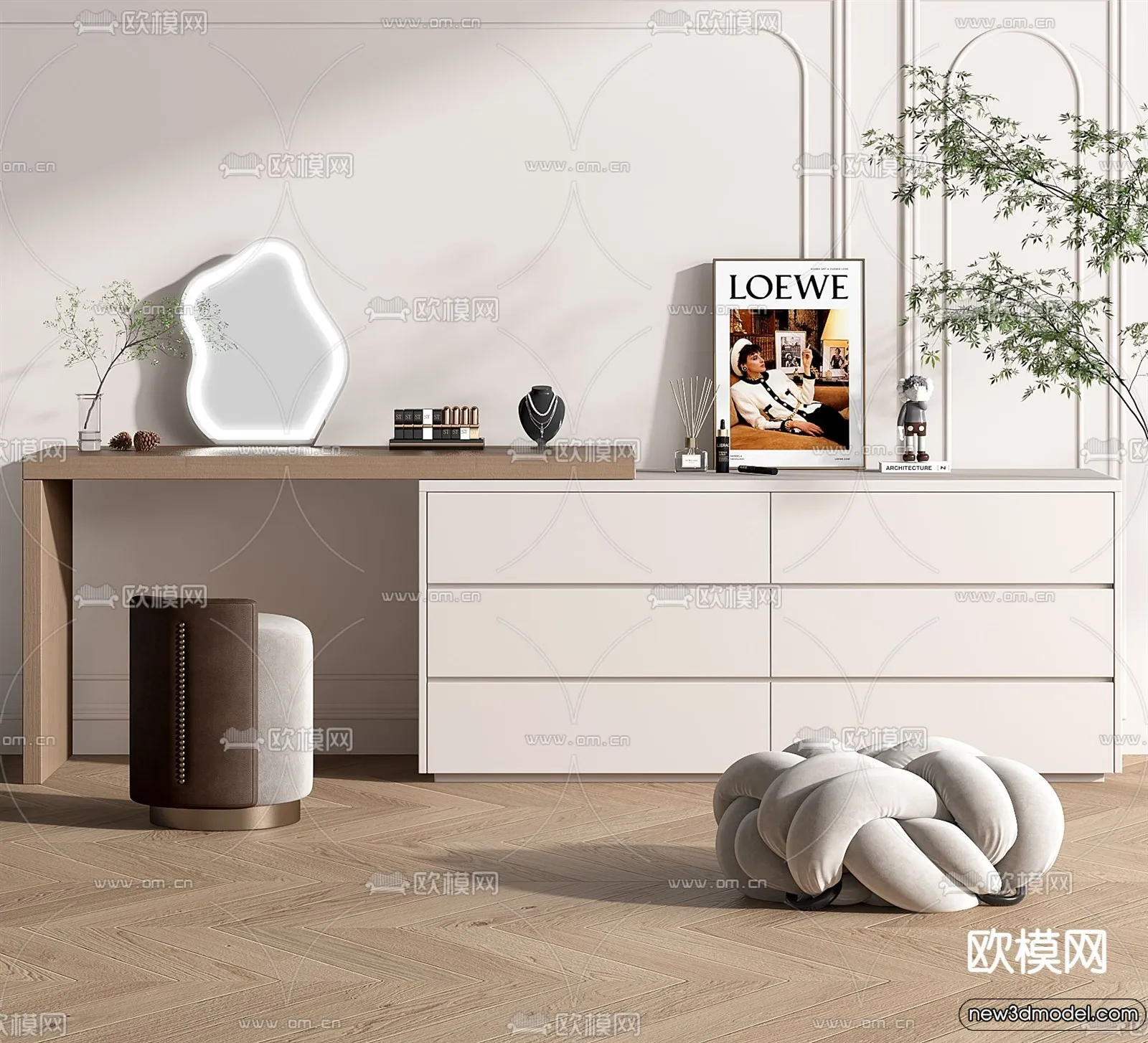 Dressing Table - 3D Models - 3D Furniture Models for Interior - 014