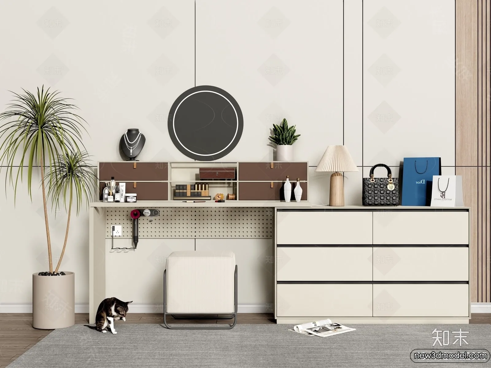 Dressing Table - 3D Models - 3D Furniture Models for Interior - 040