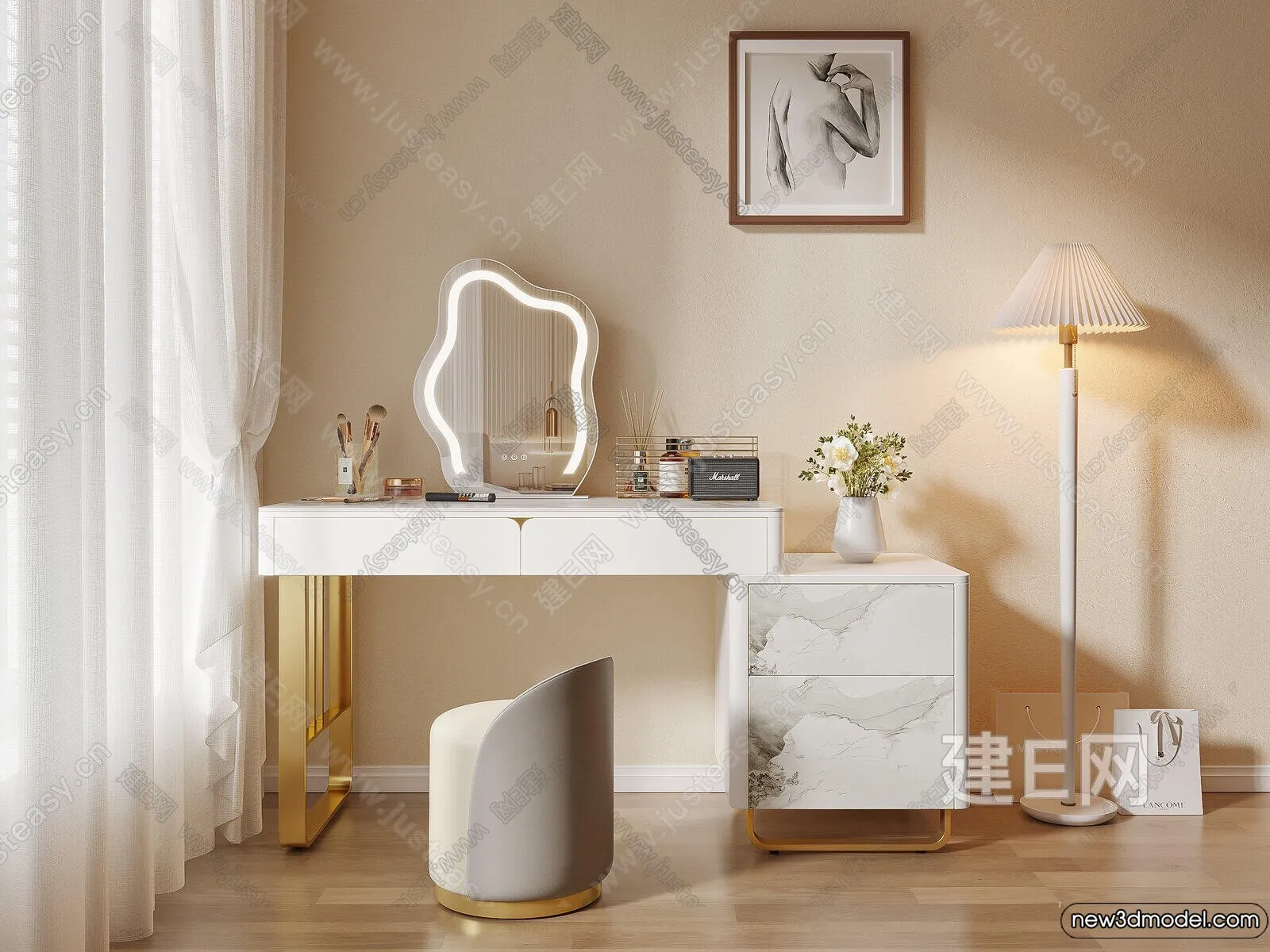 Dressing Table - 3D Models - 3D Furniture Models for Interior - 043