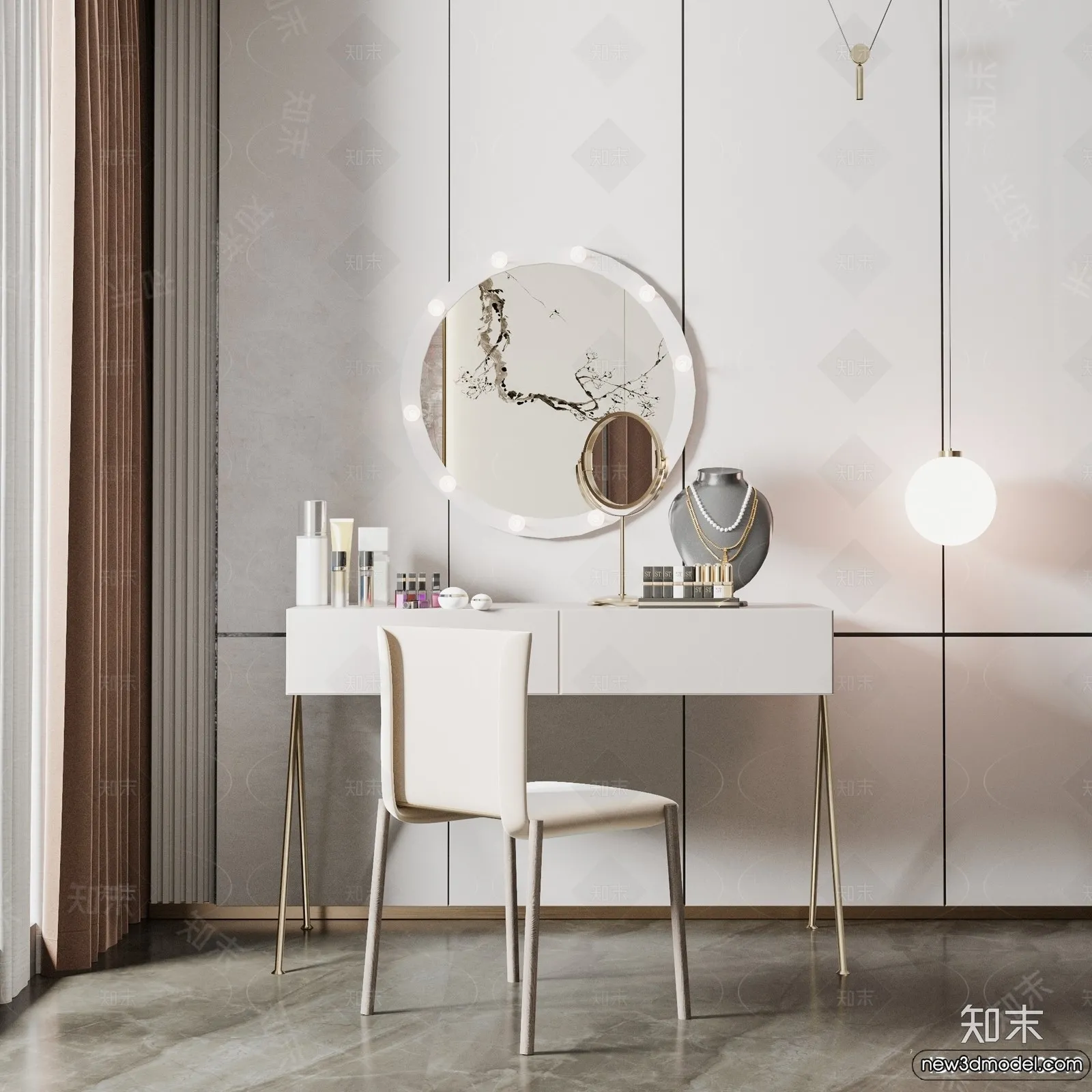 Dressing Table - 3D Models - 3D Furniture Models for Interior - 048