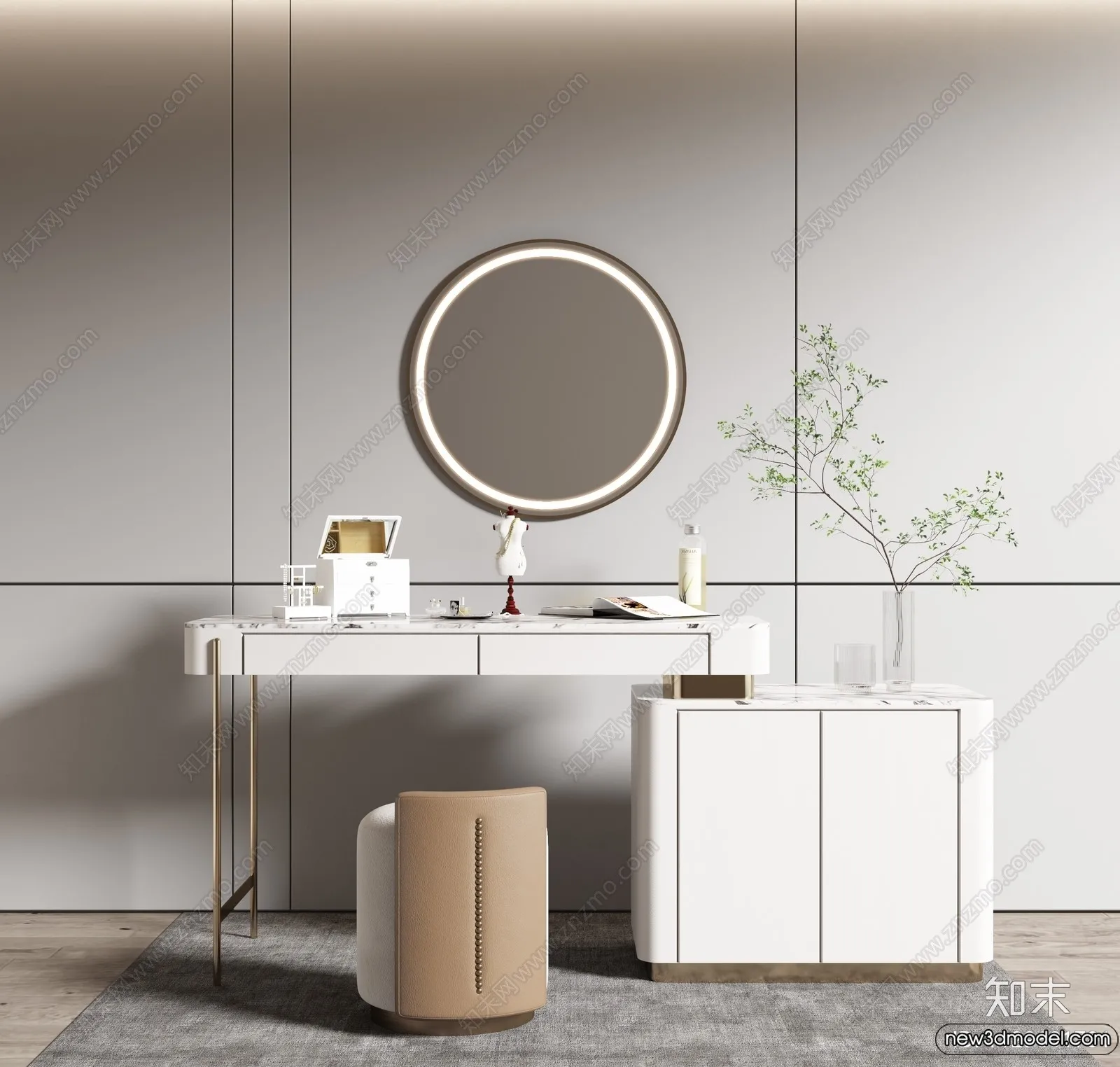 Dressing Table - 3D Models - 3D Furniture Models for Interior - 098
