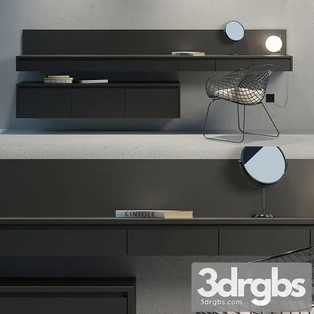 Dressing table And TV Chest Of Drawers 1 3D Model Free