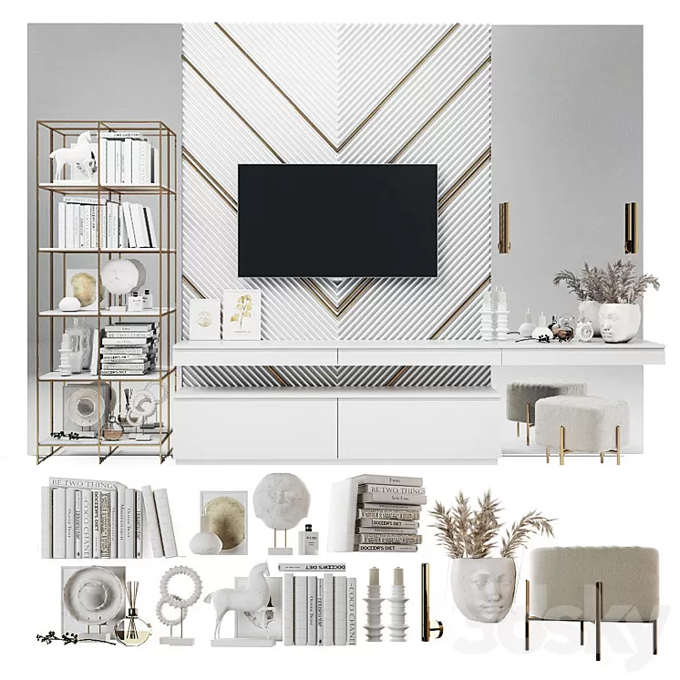 Dressing table and TV stand_10 3D Model