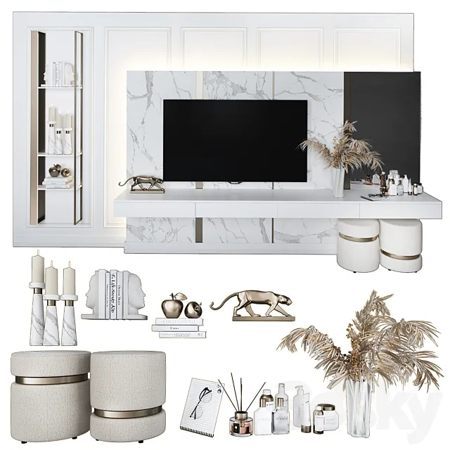 Dressing table and TV stand_12 3D Model