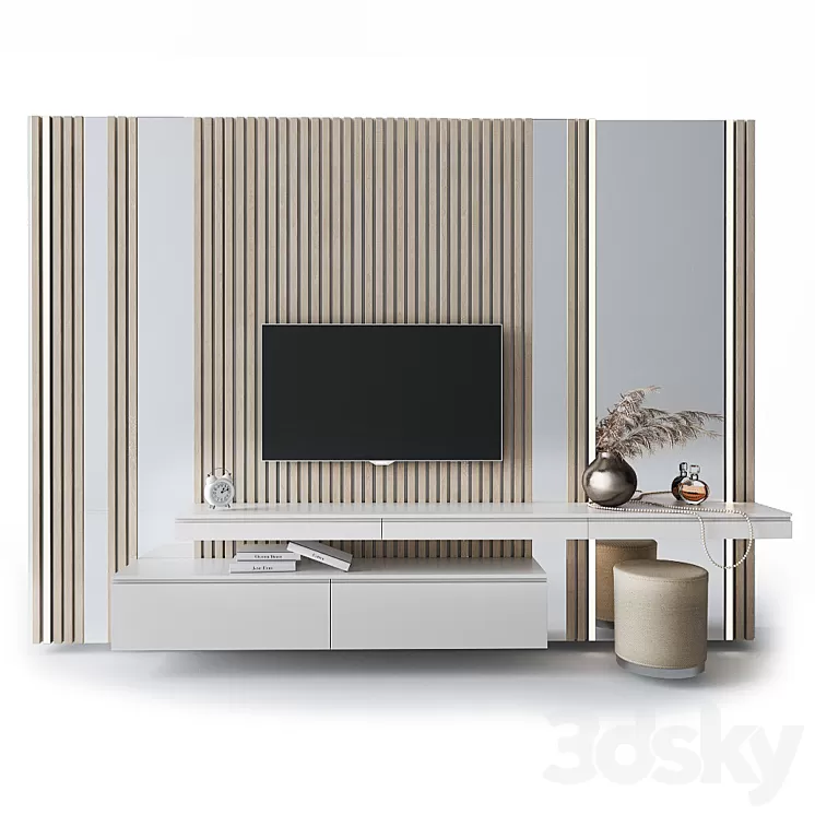 Dressing table and TV stand_2 3D Model