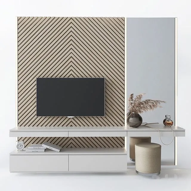 Dressing table and TV stand_4 3D Model