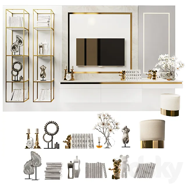 Dressing table and TV stand_8 3DModel