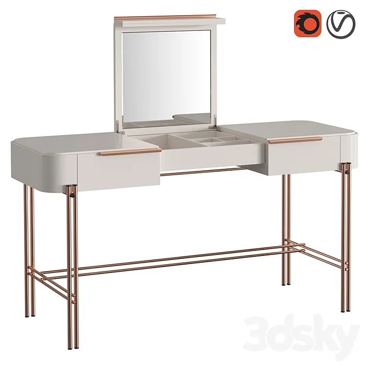 Dressing table BAMBOO 3D Model Free