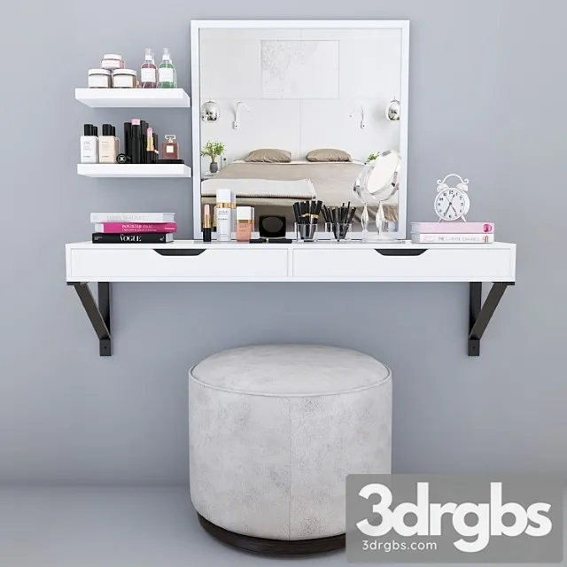 Dressing table decor set 2 3D Model Free