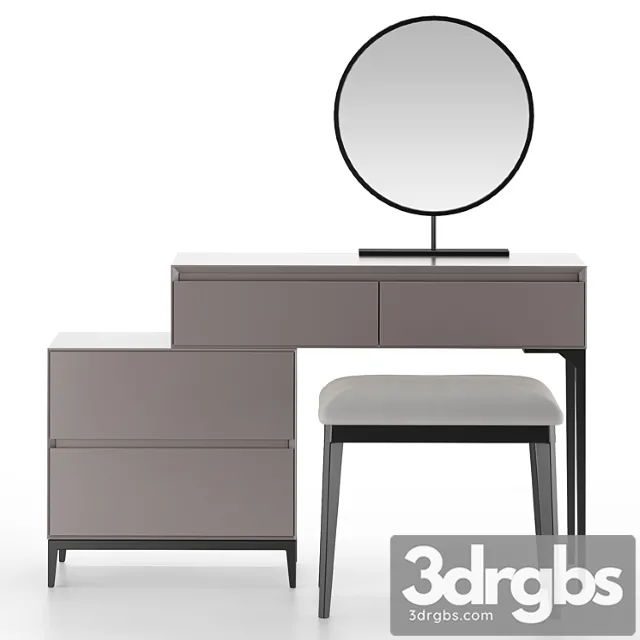 Dressing table homary gray makeup vanity set