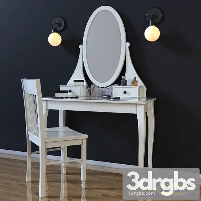 Dressing table ikea hemnes 2 3D Model Free