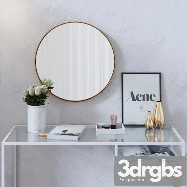 Dressing Table Set 001 3D Model Free