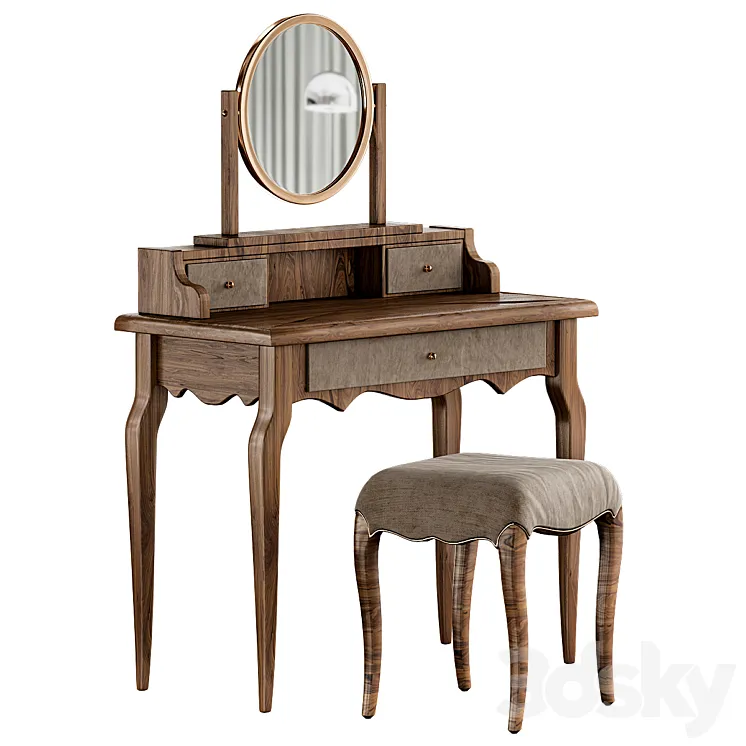 Dressing table Sienna Mirror casa Tocador pequeno 3D Model Free