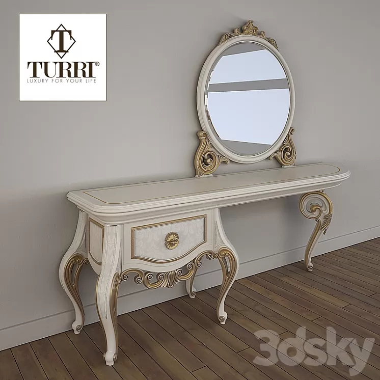 Dressing table Turri Baroque TC153L 3D Model