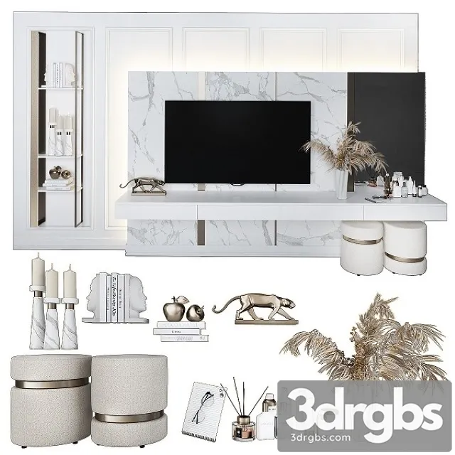 Dressing Table TV Stand 12 3D Model Free