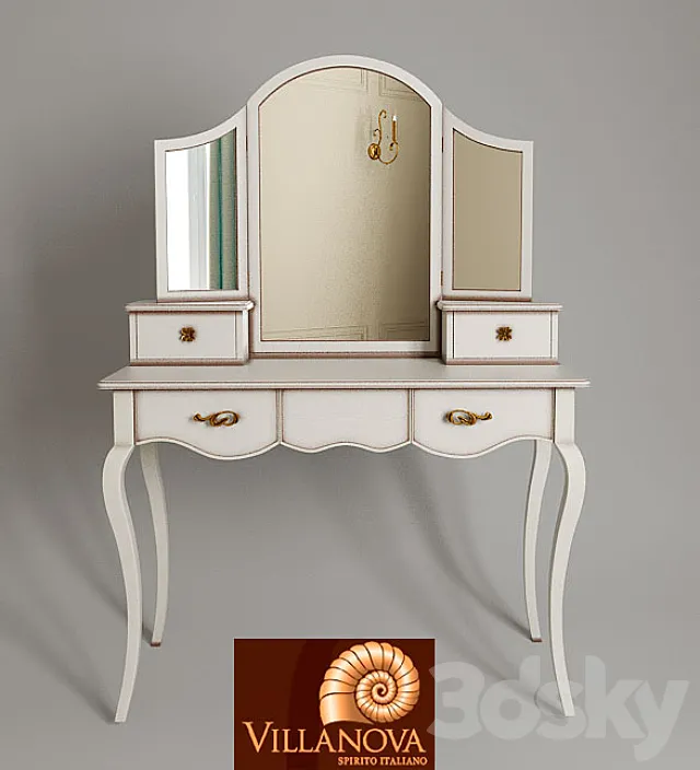 Dressing table VillaNova. Capri Collection 3D Model