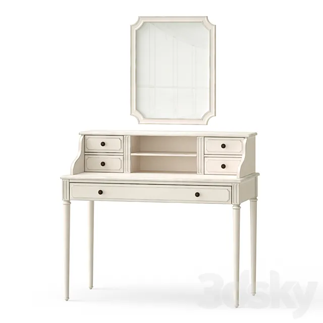 Dressing table with a mirror 3D Model