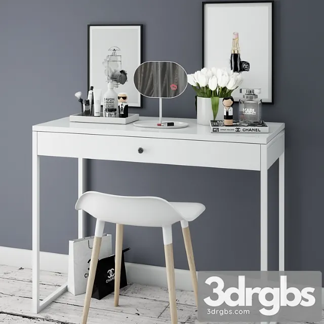 Dressing table with decoration 2 3D Model Free
