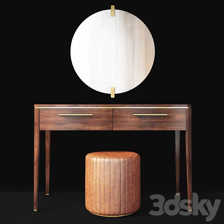 Dressing table with mirror Raum. Vanity by enza home 3D Model