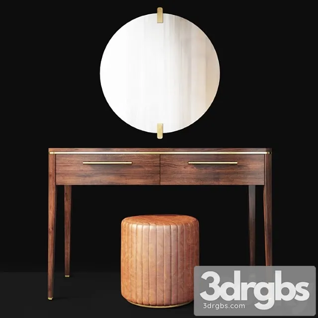 Dressing Table With Mirror Room Vanity By Enza Home 1 3D Model Free