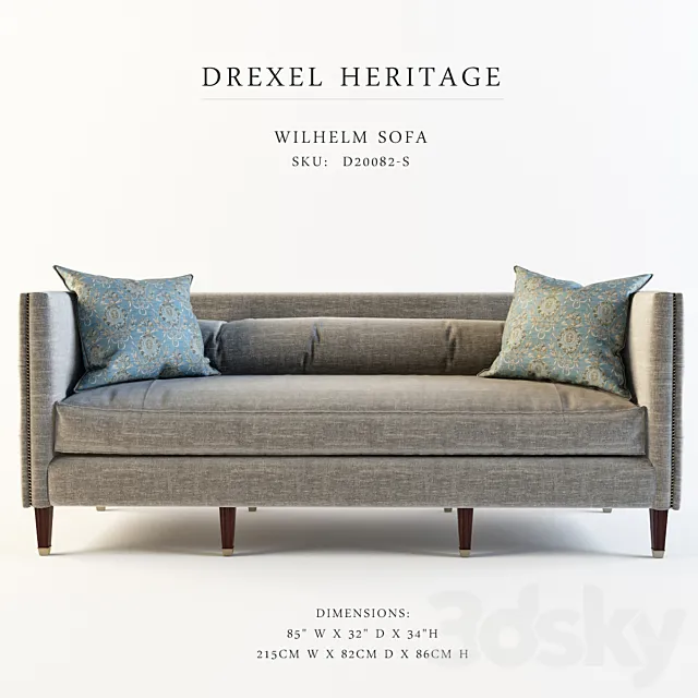 Drexel Heritage_Wilhelm Sofa 3D Model