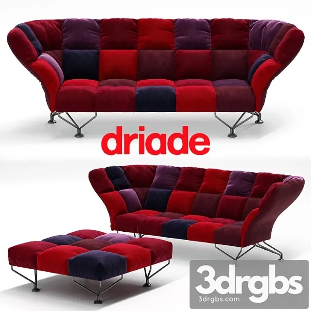 Driade 33 Cuscini Sofa 3D Model Free