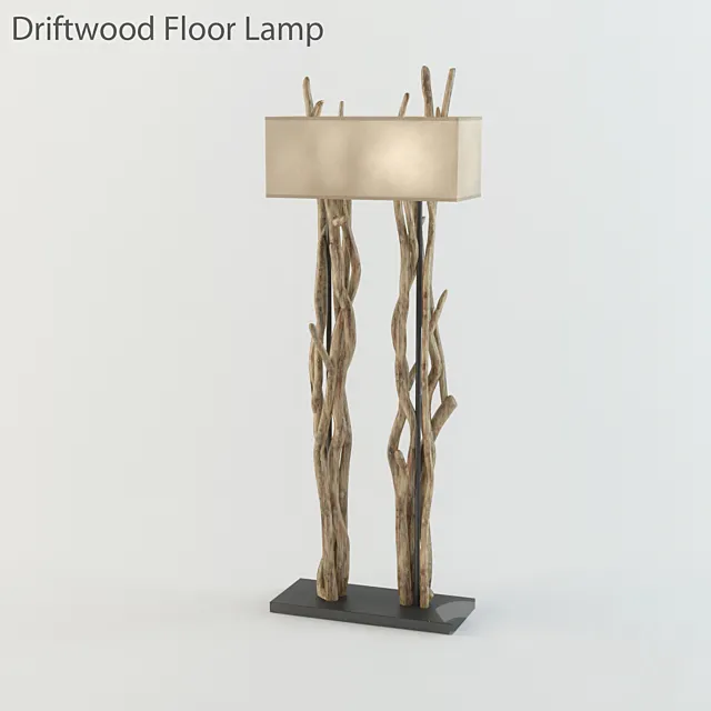 Driftwood Floor Lamp 3DModel