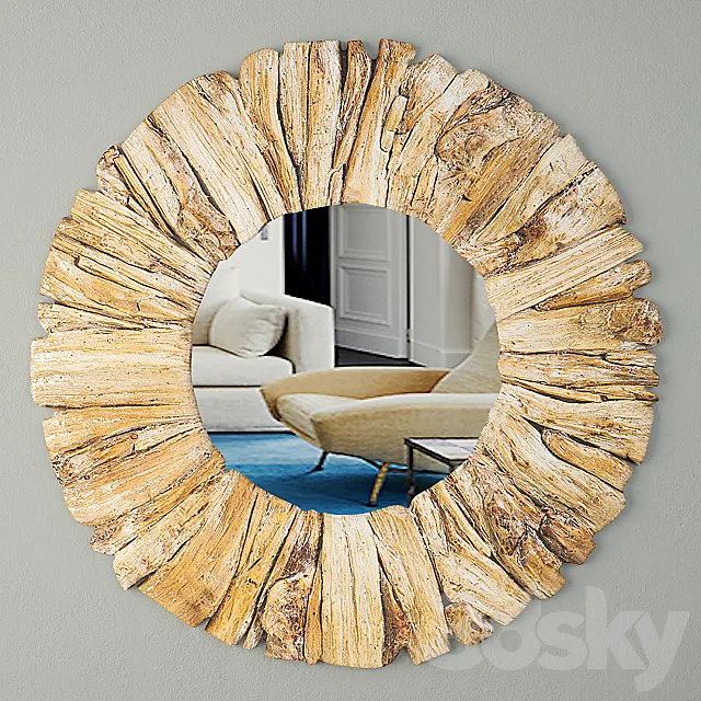 Driftwood Mirror 3D Model