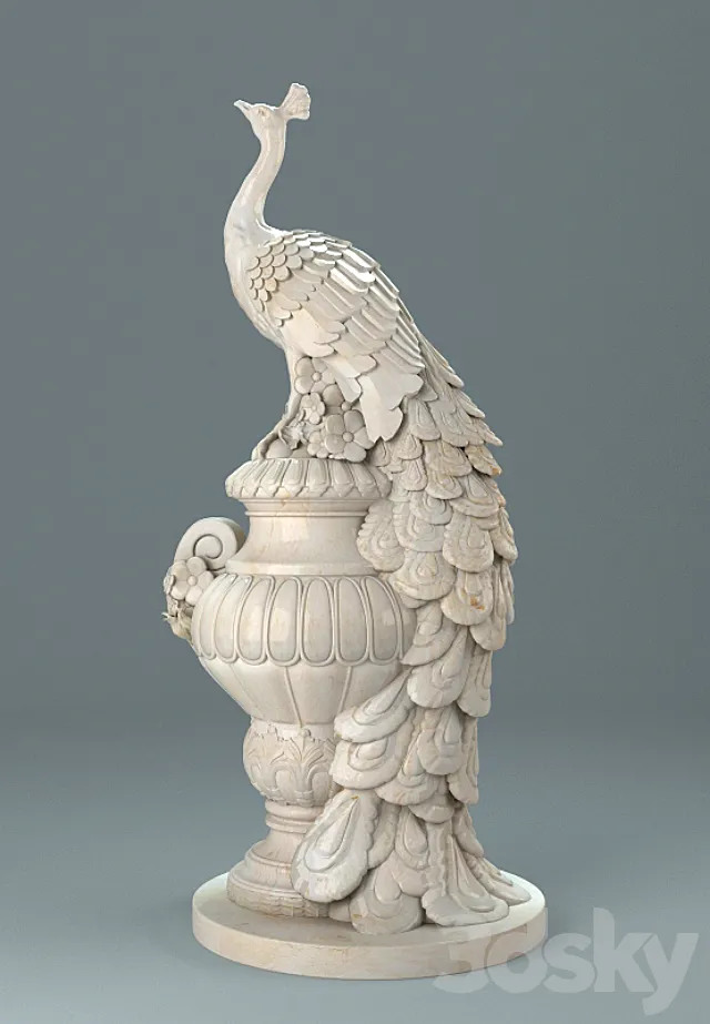 Drinker Peacock. 3DModel