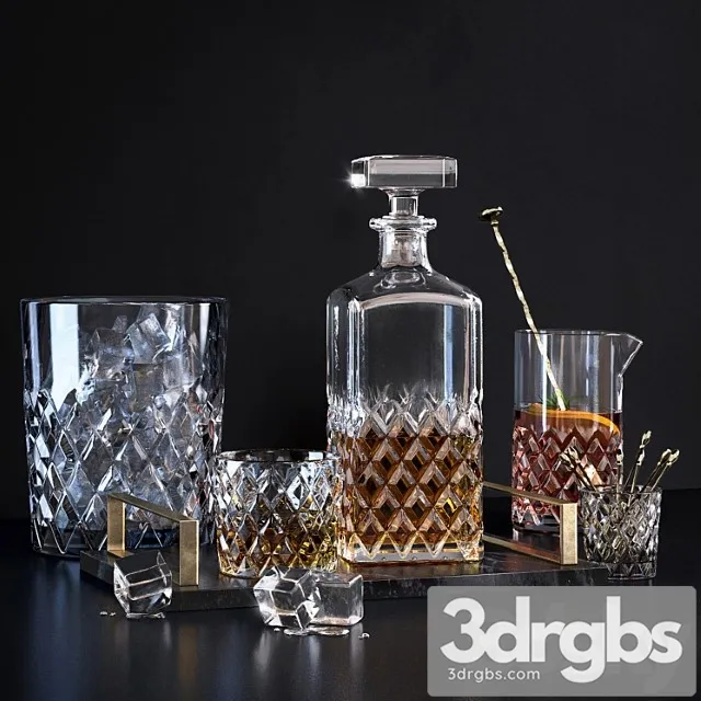 Drinkware collection 3D Model Free
