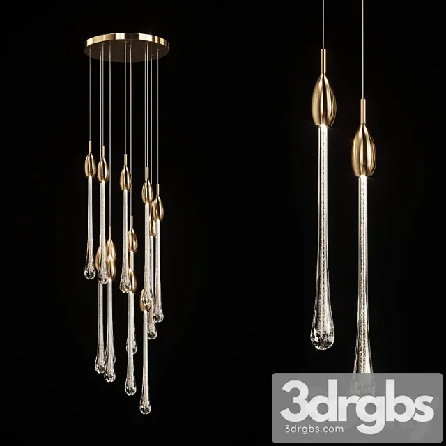 Drop shaped pendant lamp fial b 3D Model Download