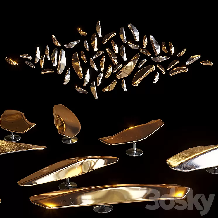 Droplight wall decor - Vargov Design 3D Model