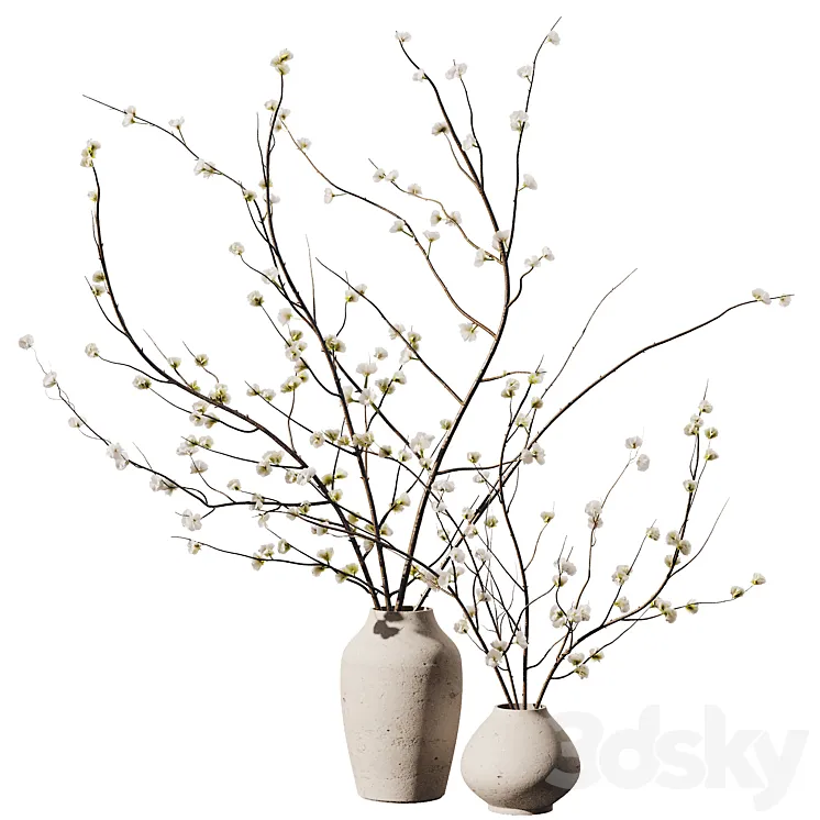 Dry Flower Branche Bouquet2 3D Model Free