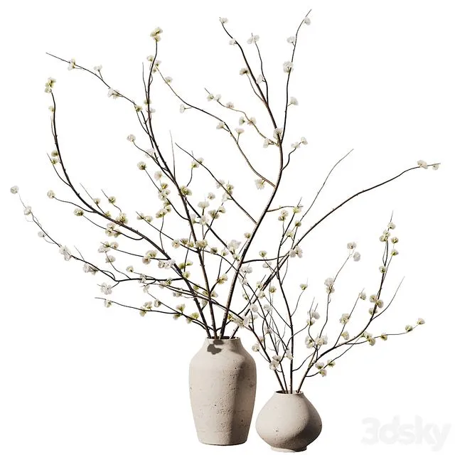 Dry Flower Branche Bouquet2 3D Model