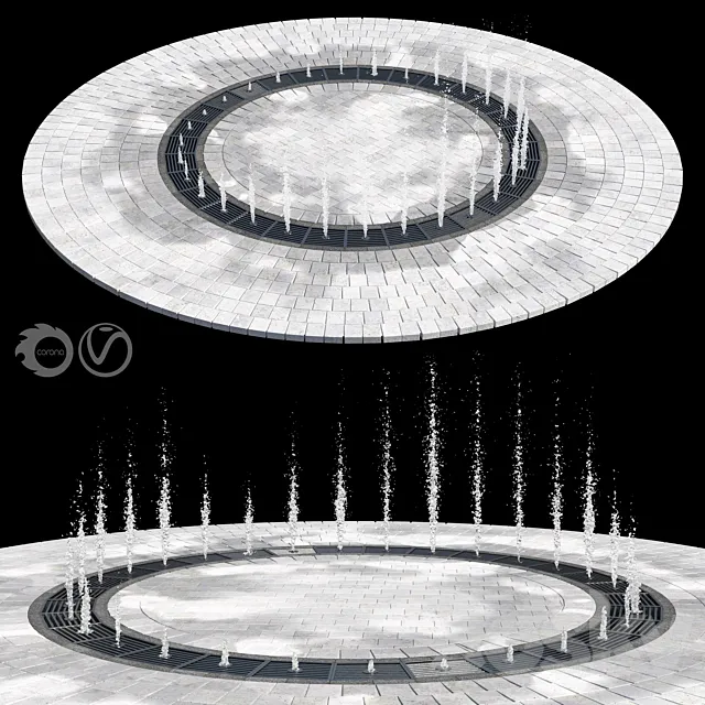 Dry fountain 2 3D Model