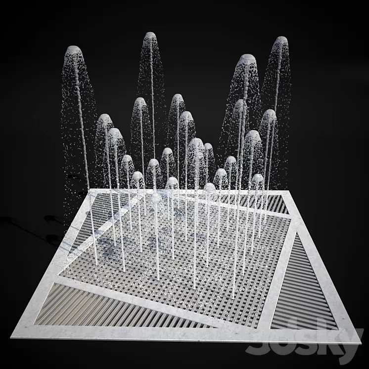 Dry Fountain 3D Model