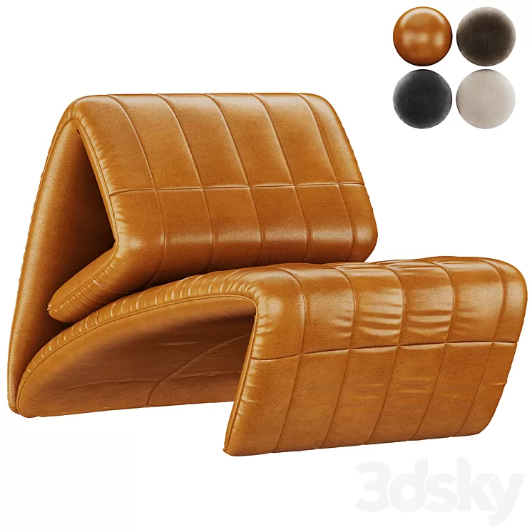 DS 266 Leather armchair 3D Model