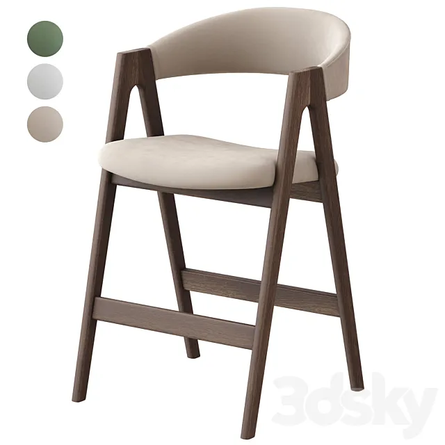 Dublin Bar Chair Deep House 3D Model