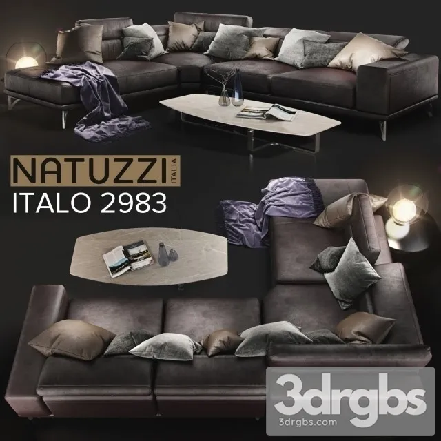 Duca Natuzzi Italia Sofa 3D Model Free