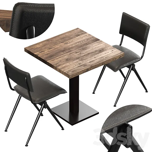 Duchbone Willow Chair and Table 3DModel