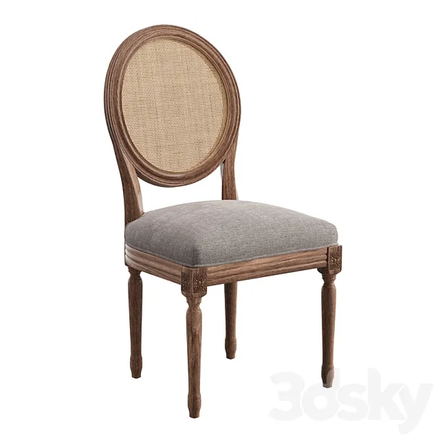 Duffield Side Chair in Sand Gray 3D Model