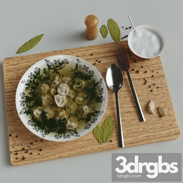 Dumplings. 3D Model Free