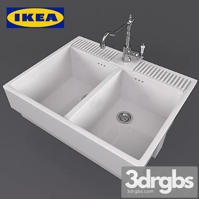 Dumshe Double Overhead Sink 3D Model Free