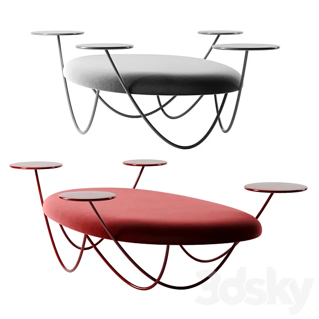 Dune bench by Offecct 3DModel