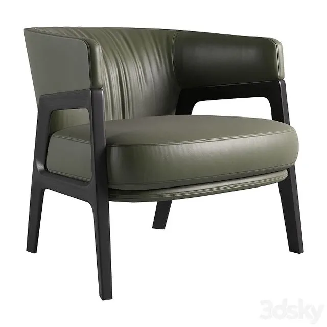 Duo Lounge Armchair by Poltrona Frau 3D Model